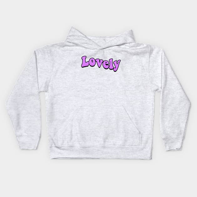 Lovely Purple Text Kids Hoodie by RoserinArt